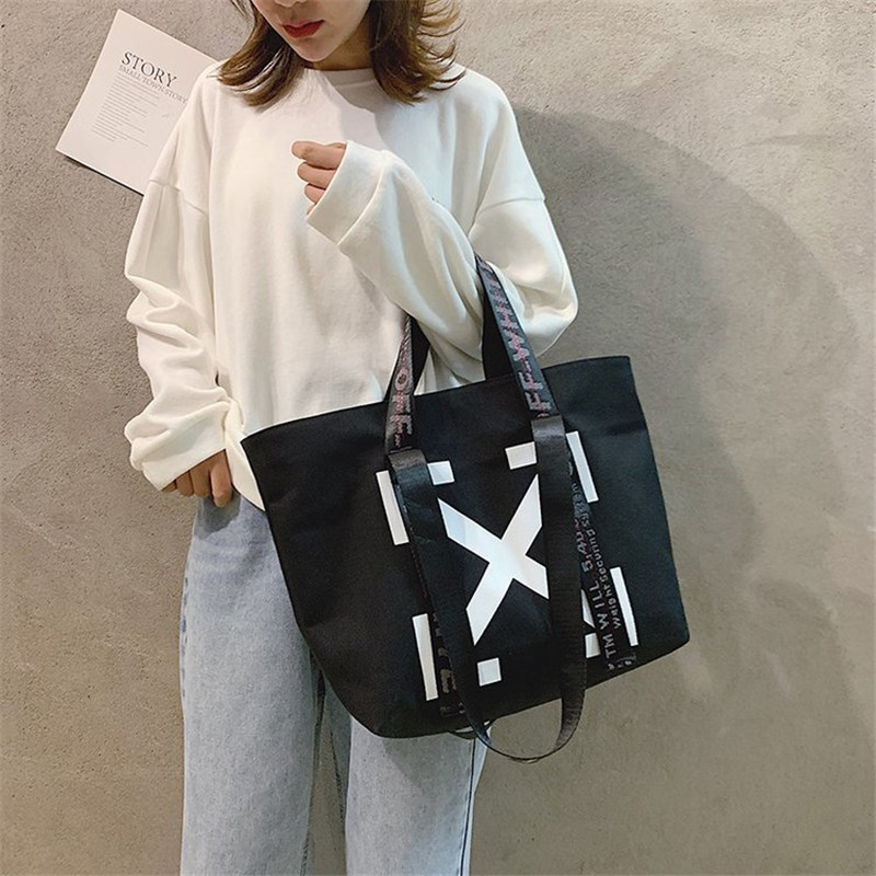 Fashion Luxury Women Canvas Tote Shopping Bag